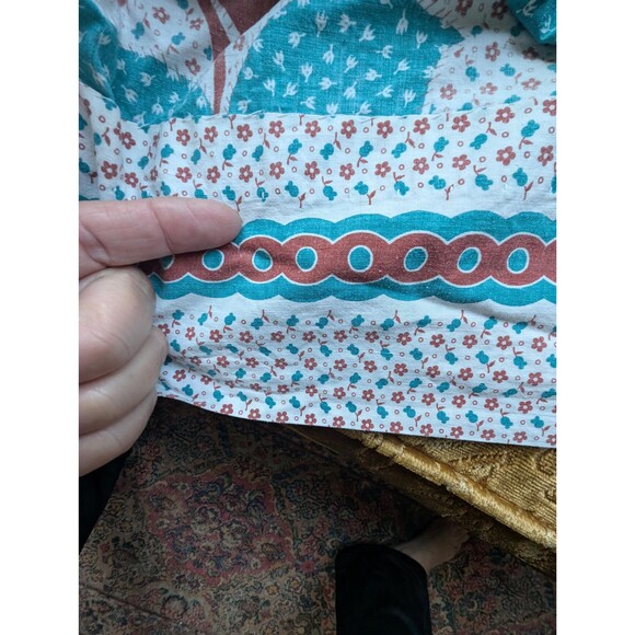 40s Calico Pinafore Dress: Vintage Floral Sundress - Picture 16 of 16